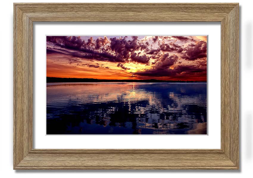 Amazing Dusk framed print showcasing a beautiful twilight scene, available in various frame colors.