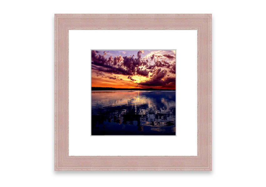 Framed print of Amazing Dusk landscape in Cornwall, showcasing twilight colors and available in various frame options.