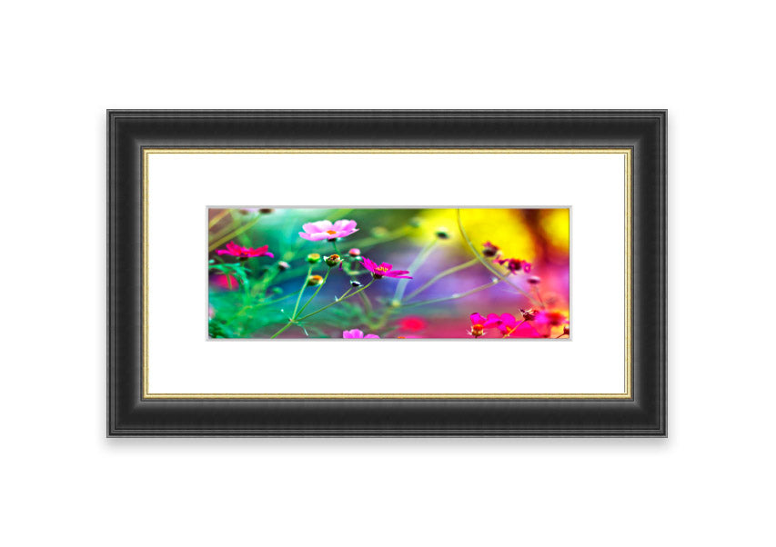 A beautifully framed print of Amazing Flowers from Cornwall, showcasing vibrant floral artwork in a stylish frame.