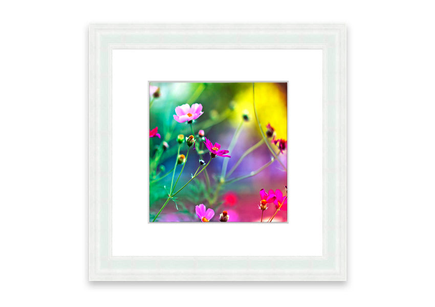 A beautifully framed print of Amazing Flowers from Cornwall, showcasing vibrant floral artwork in a stylish frame.