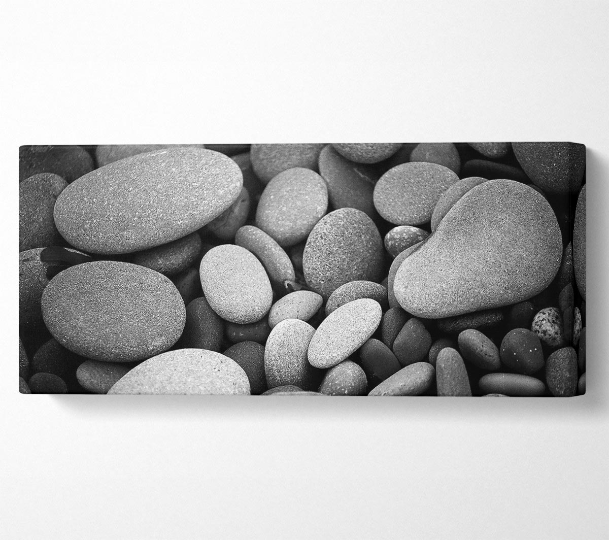 Amazing Love Rock B n W canvas art mounted on a box frame, showcasing a beautiful black and white design.