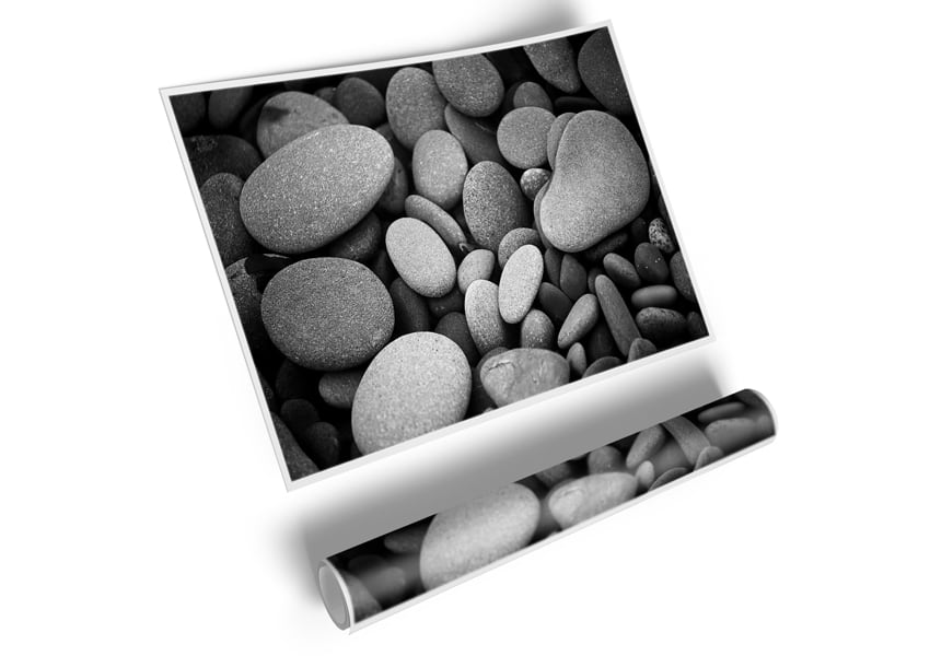 Amazing Love Rock B n W poster on high-quality canvas, showcasing a unique black and white design.