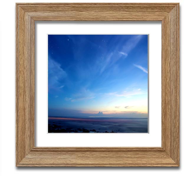 Amazing Sky Square Framed Print showcasing vibrant sky colors in a stylish frame, ready to hang.