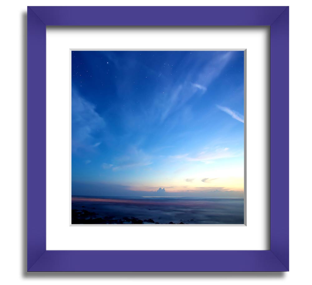 Amazing Sky Square Framed Print showcasing vibrant sky colors in a stylish frame, ready to hang.