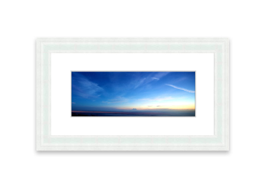 A beautifully framed print of the Amazing Sky over Cornwall, showcasing vibrant colors and stunning landscape details.