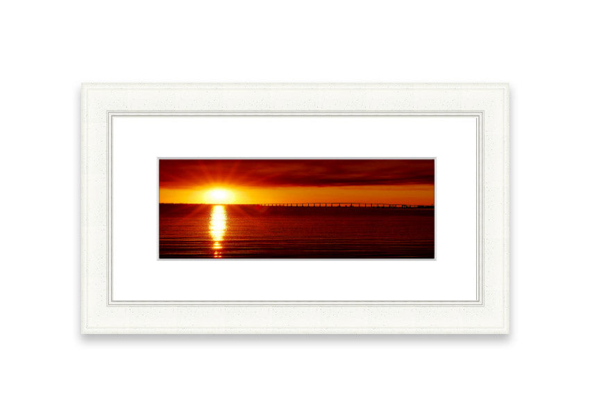 Framed print of Amazing Sun Rays artwork, showcasing vibrant sunlight filtering through clouds, available in various frame colors.