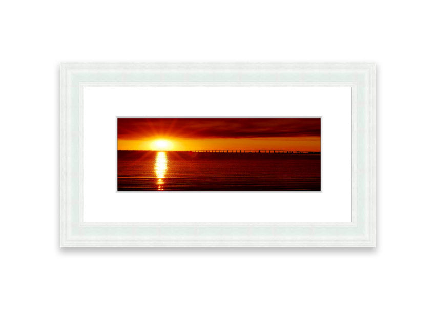 Framed print of Amazing Sun Rays artwork, showcasing vibrant sunlight filtering through clouds, available in various frame colors.