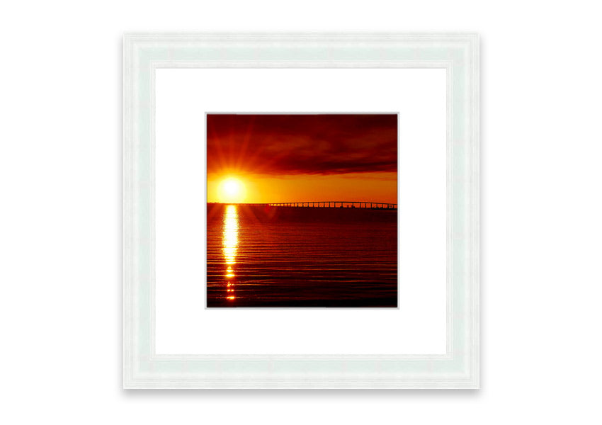 Framed print of Amazing Sun Rays artwork, showcasing vibrant sunlight filtering through clouds, available in various frame colors.