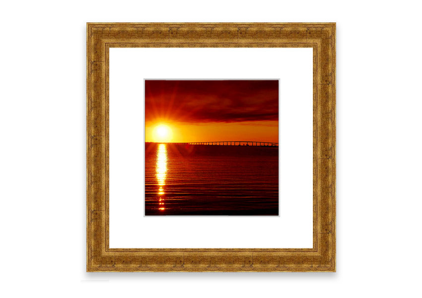 Framed print of Amazing Sun Rays artwork, showcasing vibrant sunlight filtering through clouds, available in various frame colors.