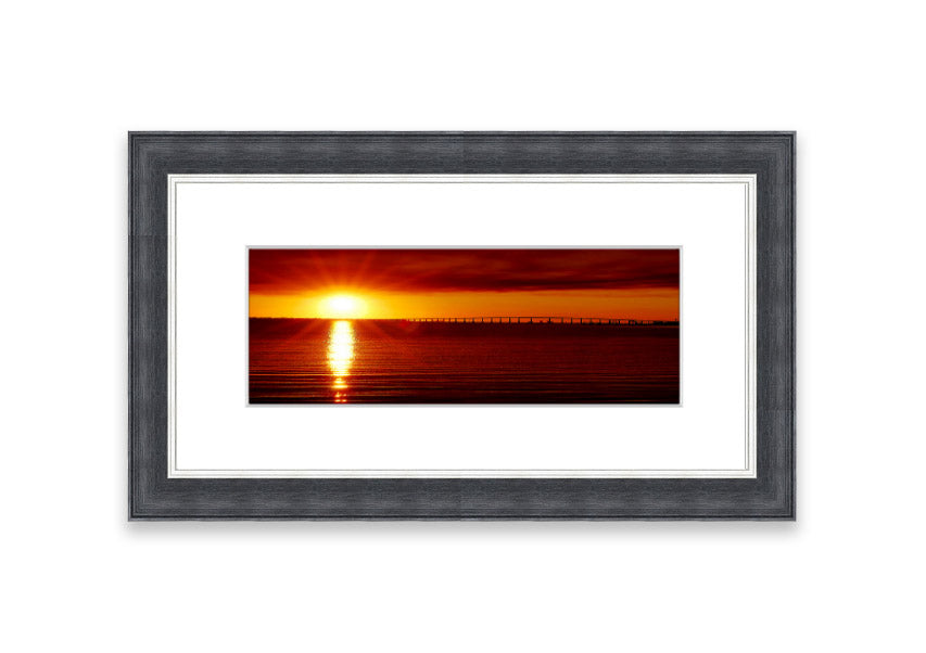 Framed print of Amazing Sun Rays artwork, showcasing vibrant sunlight filtering through clouds, available in various frame colors.