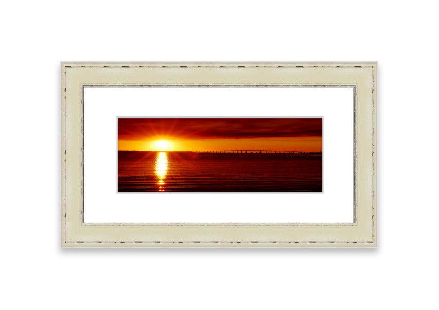 Framed print of Amazing Sun Rays artwork, showcasing vibrant sunlight filtering through clouds, available in various frame colors.