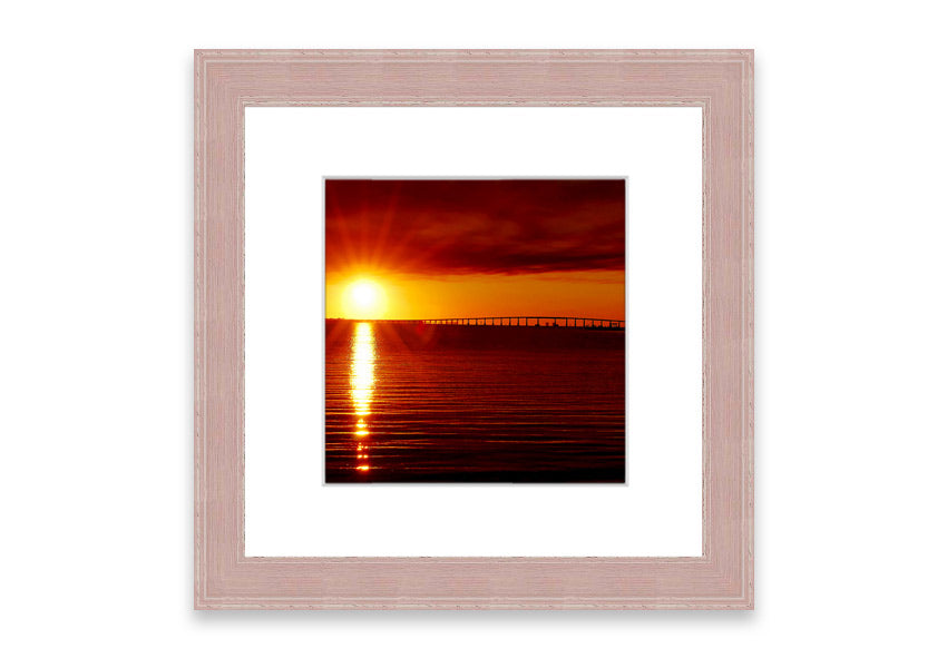 Framed print of Amazing Sun Rays artwork, showcasing vibrant sunlight filtering through clouds, available in various frame colors.