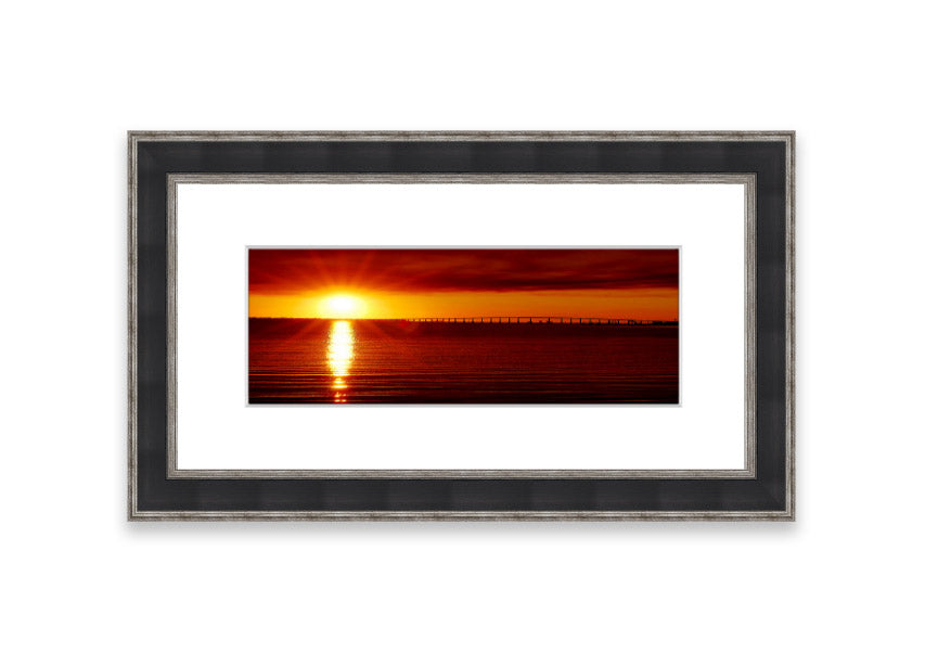 Framed print of Amazing Sun Rays artwork, showcasing vibrant sunlight filtering through clouds, available in various frame colors.