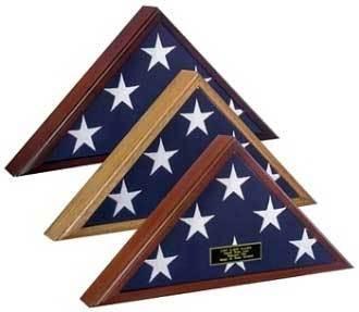 Capitol Hill Flag Case for 4 ft x 6 ft flags in Cherry finish, showcasing a durable glass front and elegant design.