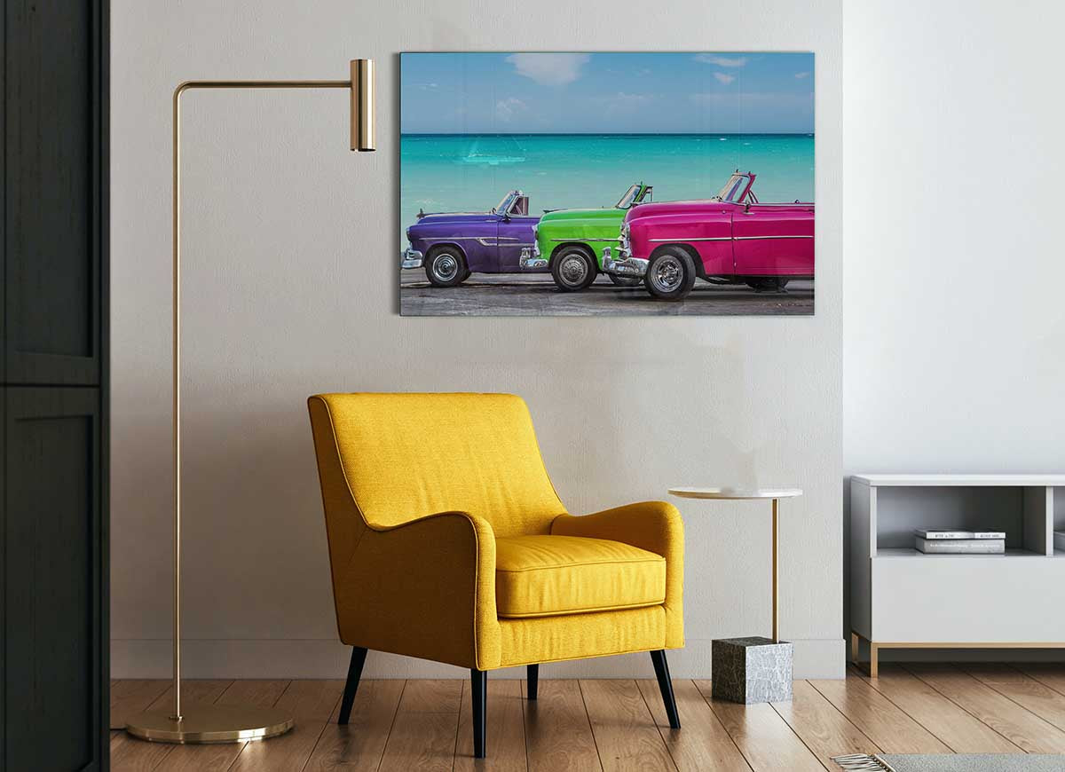 American Classic 11 glass print featuring modern art design, perfect for enhancing room decor.