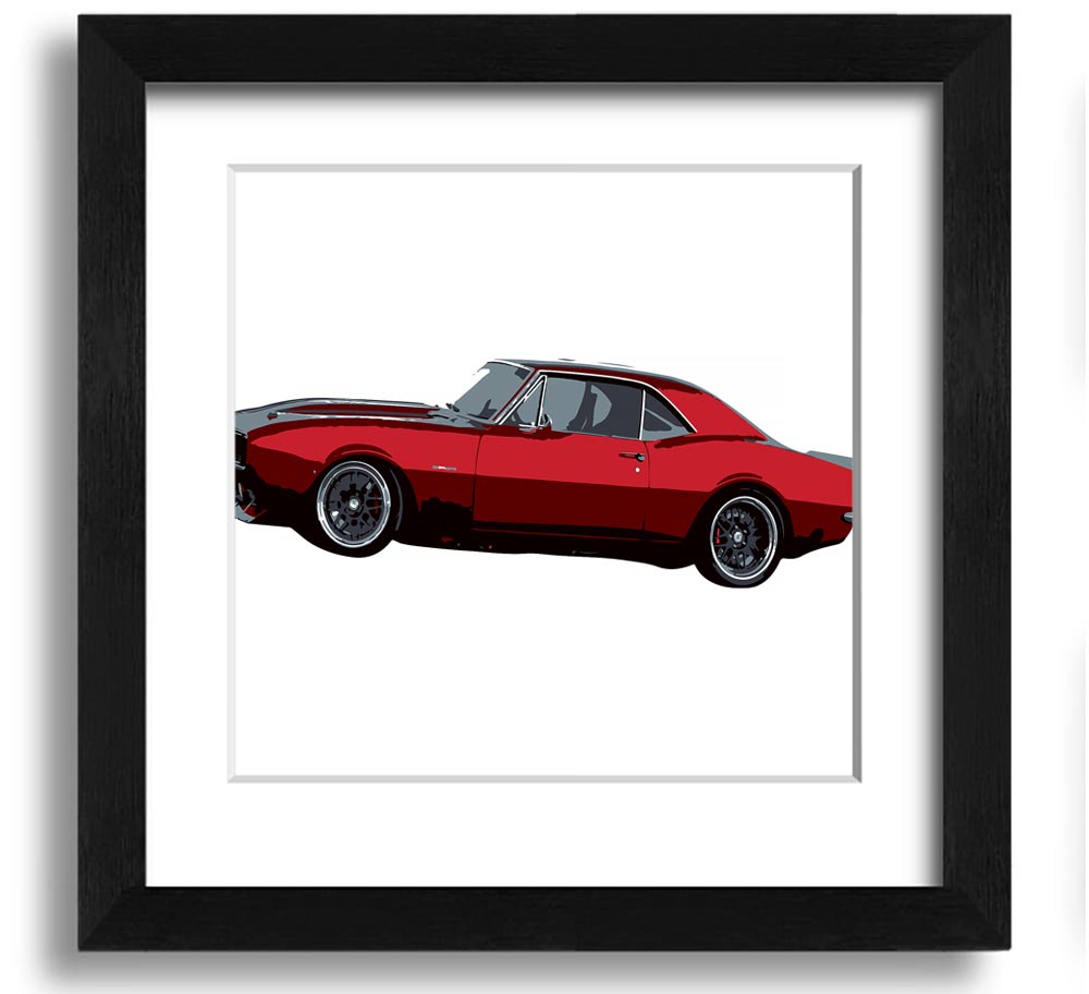 American Classic 1 Square Framed Print in various frame colors, showcasing a stylish design, ready to hang.