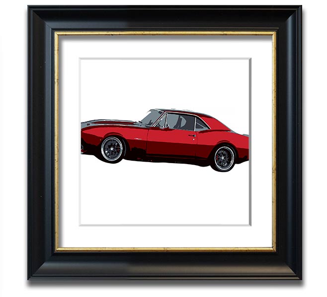 American Classic 1 Square Framed Print in various frame colors, showcasing a stylish design, ready to hang.