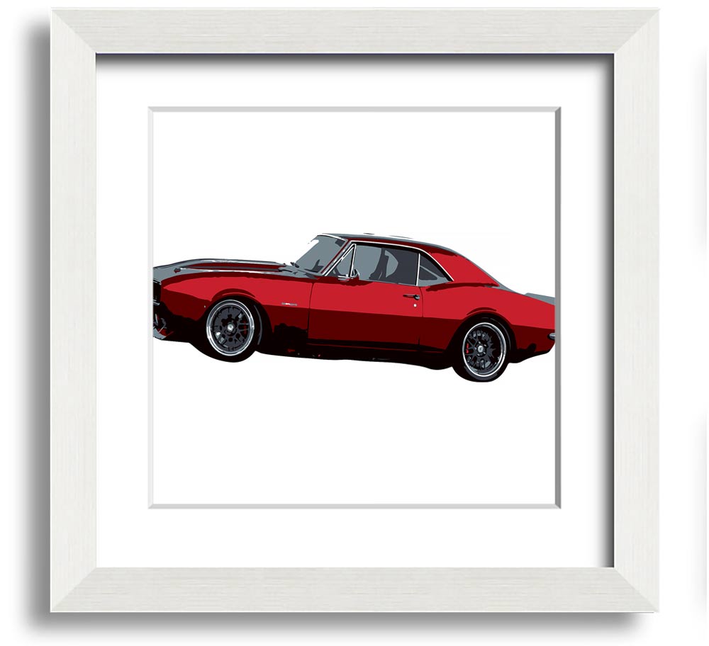 American Classic 1 Square Framed Print in various frame colors, showcasing a stylish design, ready to hang.