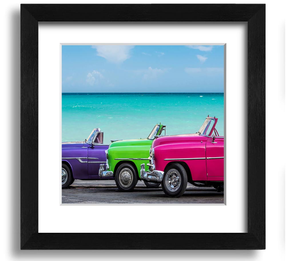 American Classic 11 Square Framed Print in various frame colors, showcasing a stylish design, ready to hang.