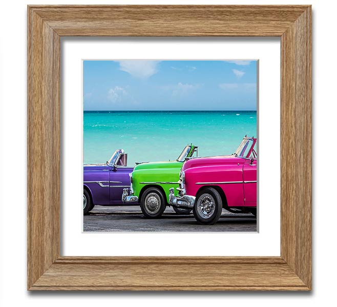 American Classic 11 Square Framed Print in various frame colors, showcasing a stylish design, ready to hang.