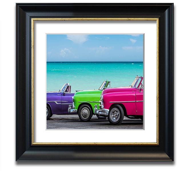 American Classic 11 Square Framed Print in various frame colors, showcasing a stylish design, ready to hang.