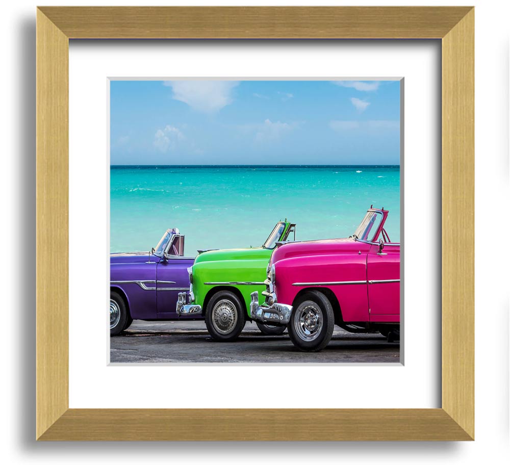 American Classic 11 Square Framed Print in various frame colors, showcasing a stylish design, ready to hang.