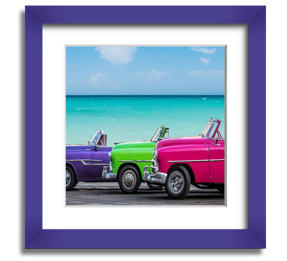 American Classic 11 Square Framed Print in various frame colors, showcasing a stylish design, ready to hang.