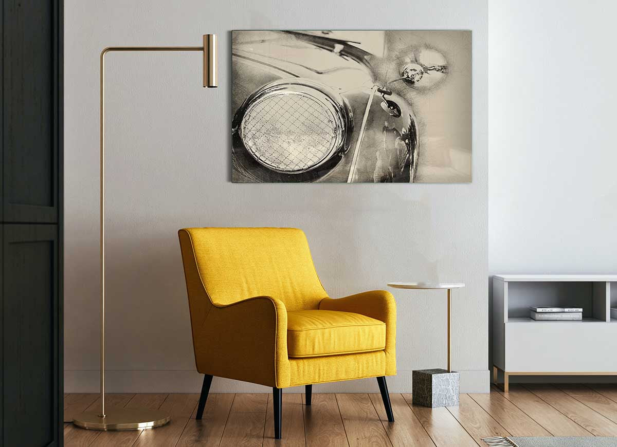 American Classic 10 glass print featuring modern art design, perfect for stylish home decor.