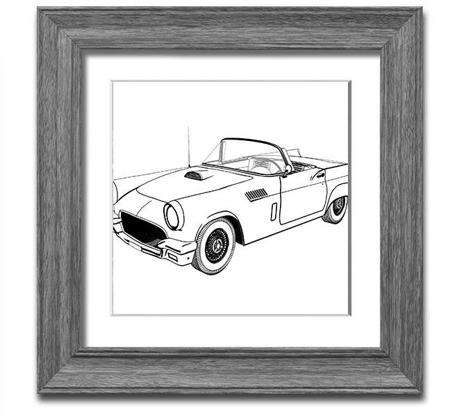 American Classic 12 square framed print in various frame colors, handmade in the UK, ready to hang.