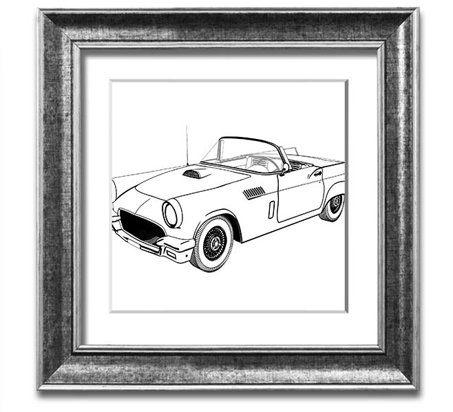 American Classic 12 square framed print in various frame colors, handmade in the UK, ready to hang.