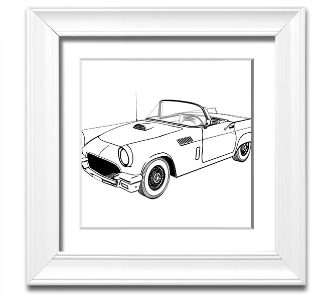 American Classic 12 square framed print in various frame colors, handmade in the UK, ready to hang.