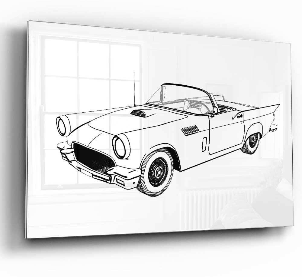 American Classic 12 glass print featuring modern art design, perfect for stylish home decor.