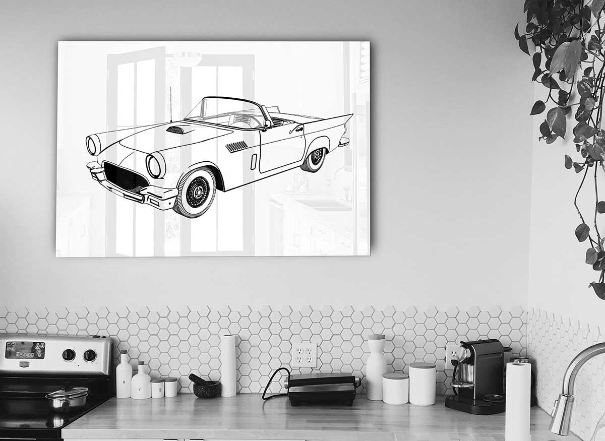 American Classic 12 glass print featuring modern art design, perfect for stylish home decor.