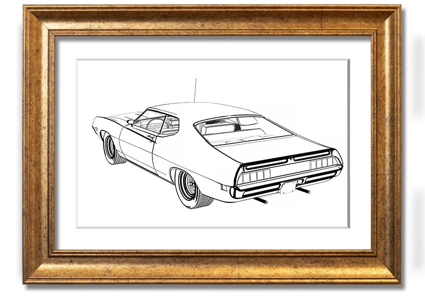 American Classic 14 framed print in various frame colors, showcasing a beautiful design, ready to hang.