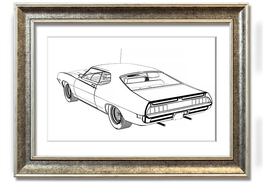 American Classic 14 framed print in various frame colors, showcasing a beautiful design, ready to hang.