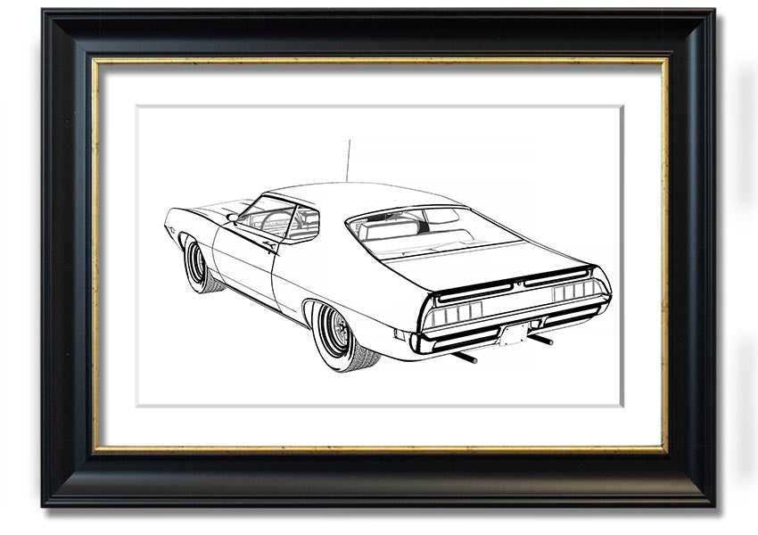 American Classic 14 framed print in various frame colors, showcasing a beautiful design, ready to hang.