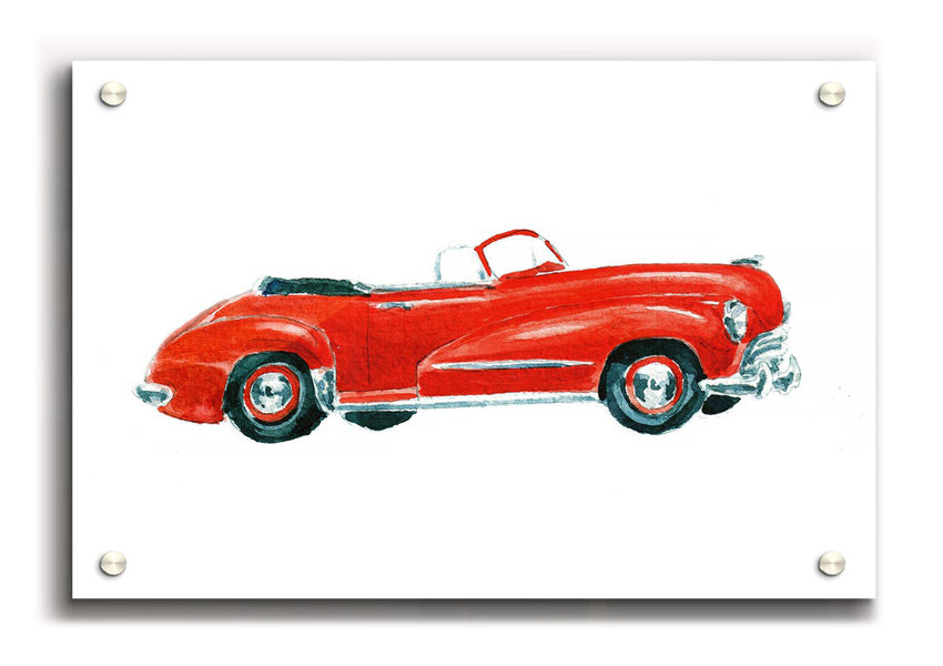 American Classic 15 acrylic print on 5mm thick glass, showcasing vibrant colors and modern design, ready to hang.