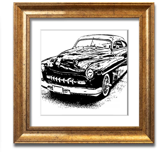 American Classic 16 Square Framed Print in various frame colors, showcasing its elegant design and handmade quality.