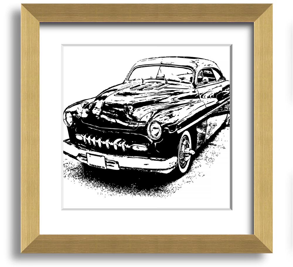 American Classic 16 Square Framed Print in various frame colors, showcasing its elegant design and handmade quality.