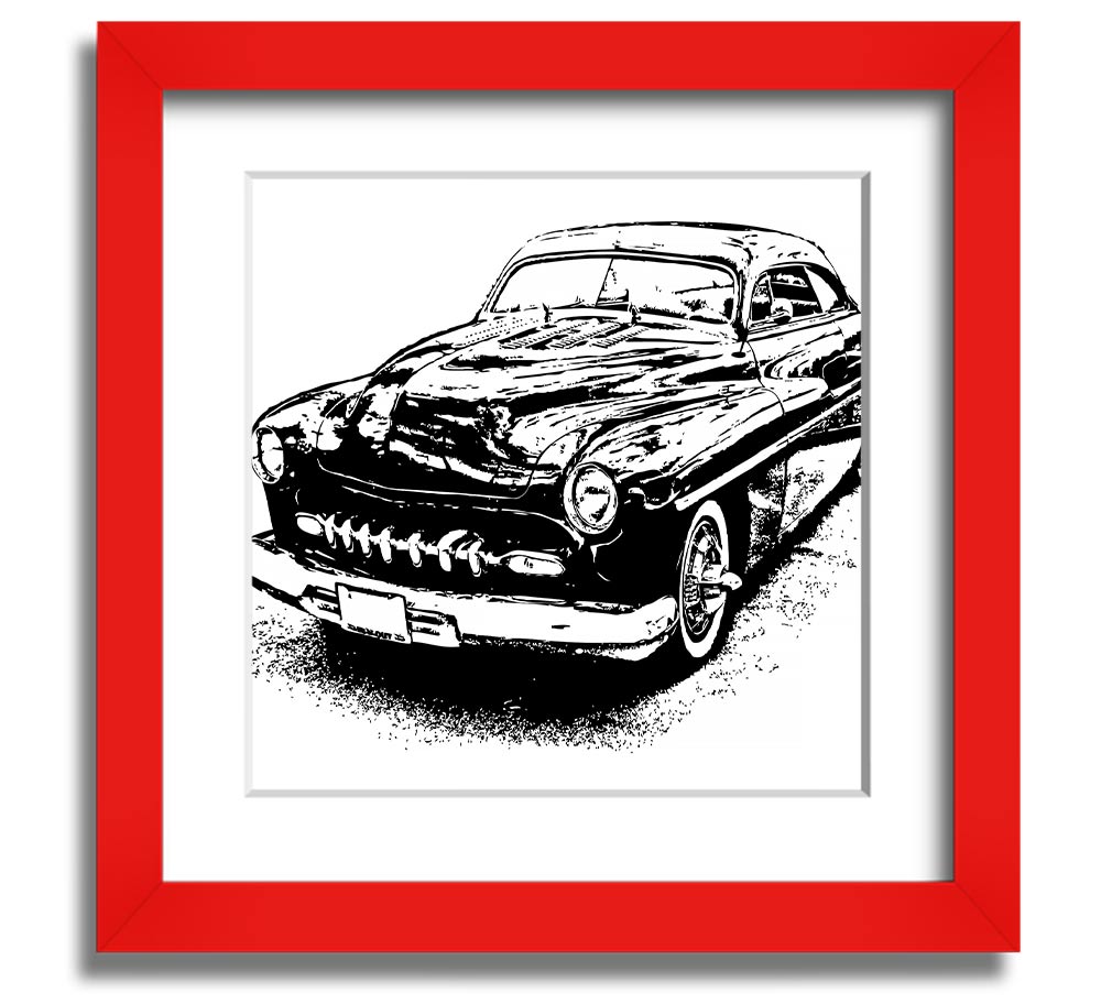 American Classic 16 Square Framed Print in various frame colors, showcasing its elegant design and handmade quality.