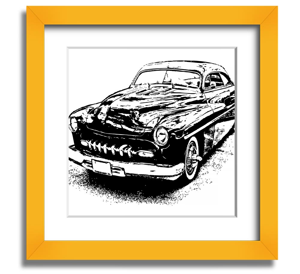 American Classic 16 Square Framed Print in various frame colors, showcasing its elegant design and handmade quality.