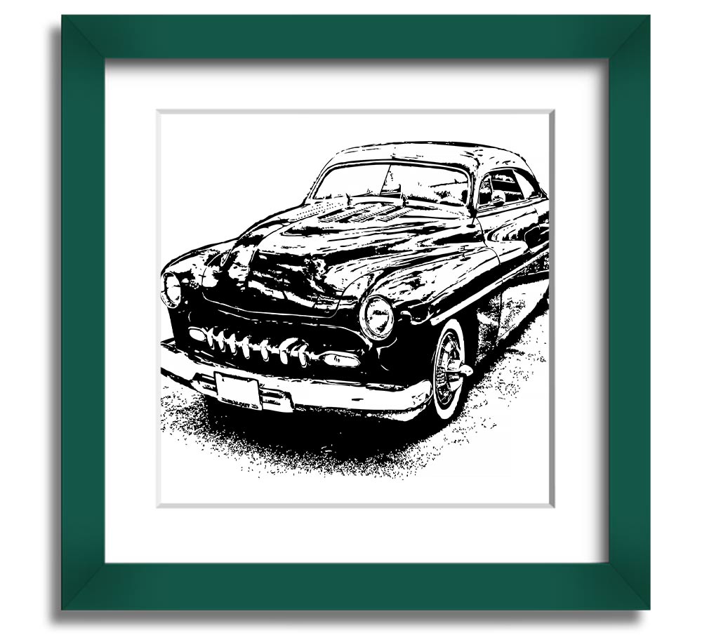 American Classic 16 Square Framed Print in various frame colors, showcasing its elegant design and handmade quality.