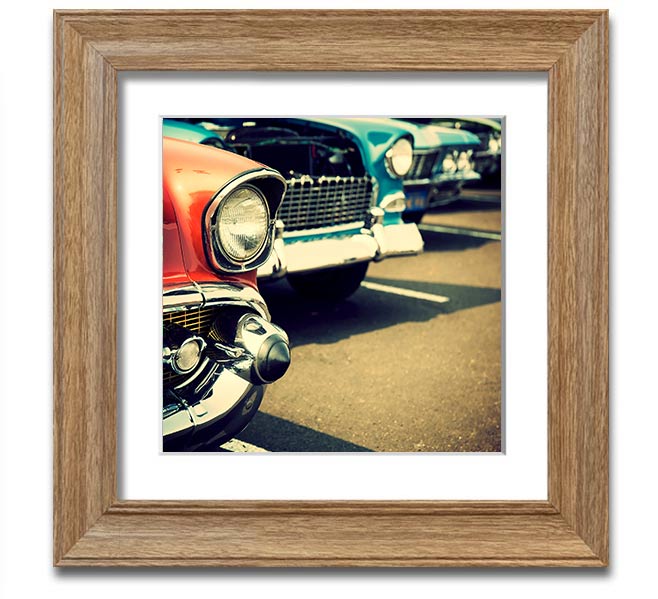 American Classic 17 Square Framed Print in various frame colors, showcasing its elegant design and ready-to-hang feature.