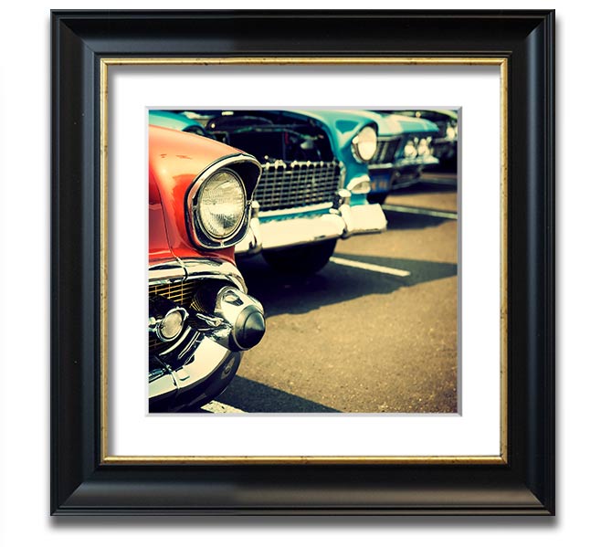 American Classic 17 Square Framed Print in various frame colors, showcasing its elegant design and ready-to-hang feature.