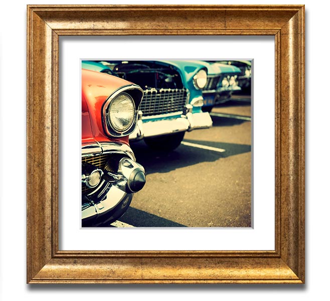 American Classic 17 Square Framed Print in various frame colors, showcasing its elegant design and ready-to-hang feature.