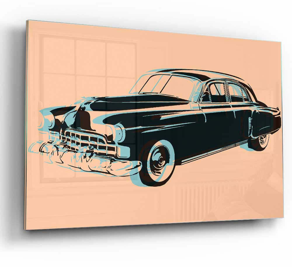 American Classic 2 glass print featuring modern design and vibrant colors, perfect for home decor.