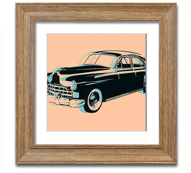 American Classic 2 Square Framed Print in various frame colours, showcasing a modern design, ready to hang.