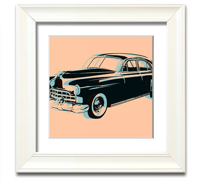 American Classic 2 Square Framed Print in various frame colours, showcasing a modern design, ready to hang.