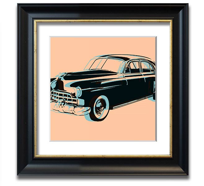 American Classic 2 Square Framed Print in various frame colours, showcasing a modern design, ready to hang.