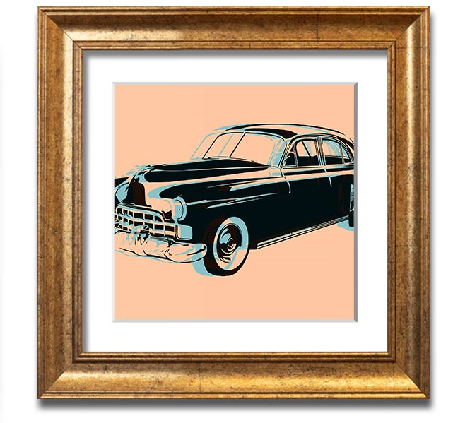 American Classic 2 Square Framed Print in various frame colours, showcasing a modern design, ready to hang.